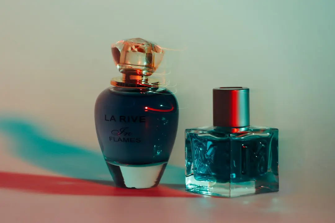 Two perfume bottles side by side for comparison