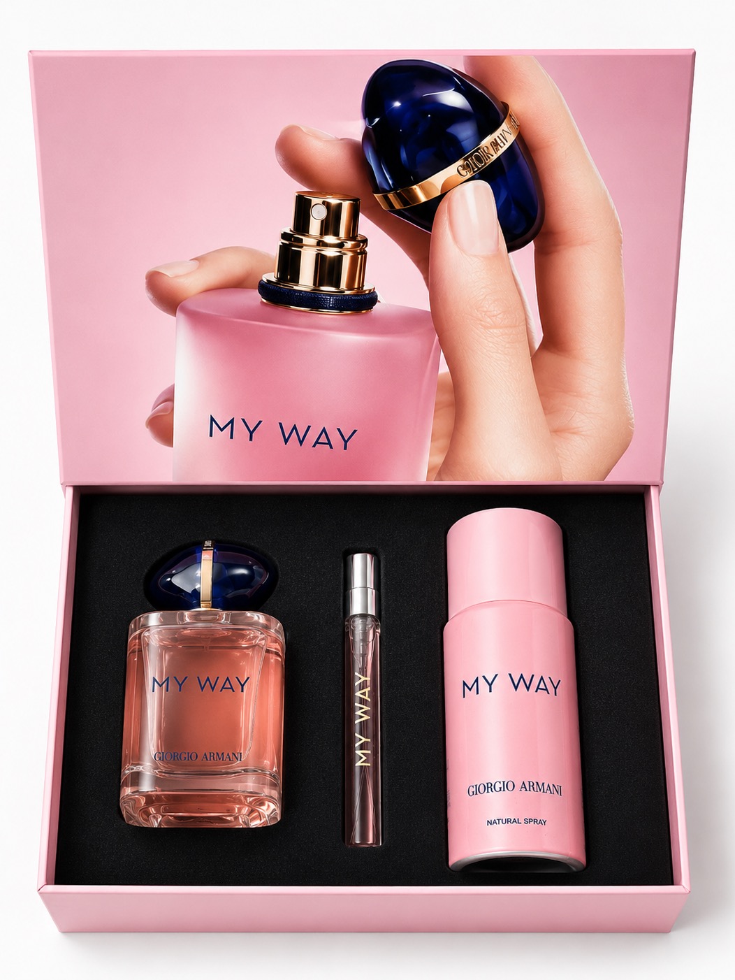 Giorgio Armani My Way Gift Set – Eau de Parfum, Travel Spray & Deodorant