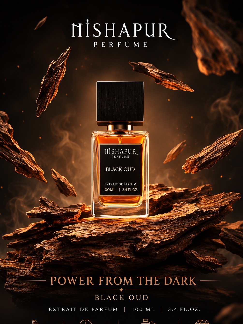 Nishapur Perfume Black Oud Extrait de Parfum 100ml